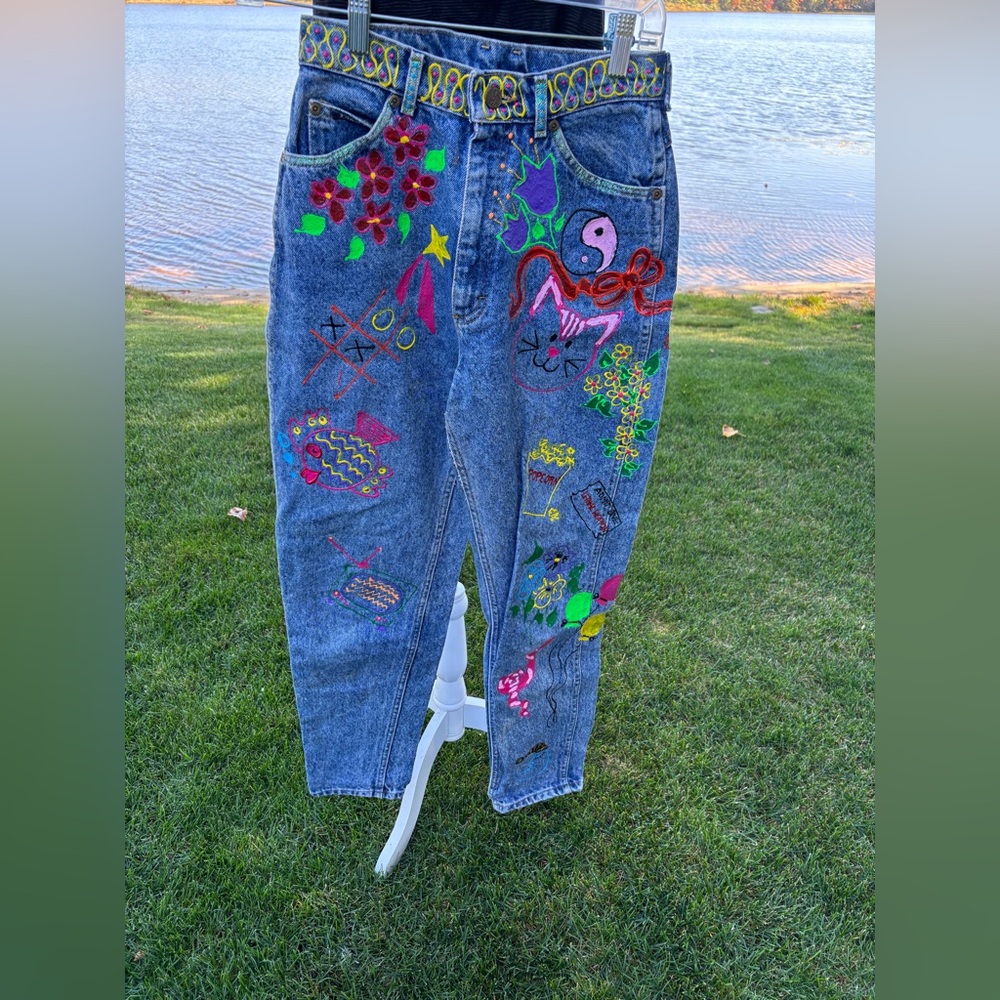 Lee Women's Embroidered Blue Jeans